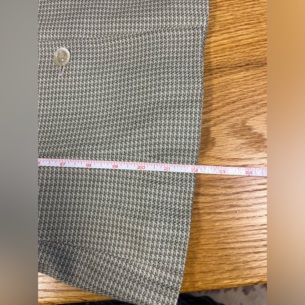 Jones Wear Women Houndstooth Long Sleeve Shoulder Pads Sage Green Jacket Size 14 - Picture 10 of 11